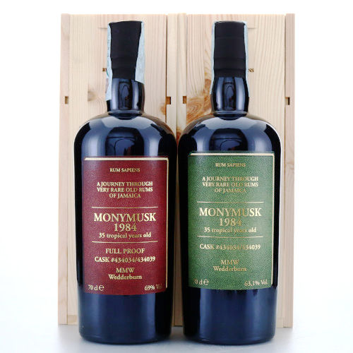 Monymusk 1984 35yo cask#434034/434039 Rum Sapiens MMW set 2 x 700ml