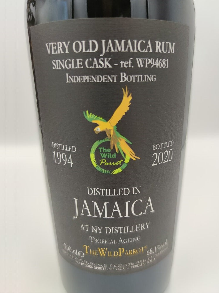 New Yarmouth 1994/2020 26yo 68,1% Jamaica cask#WP94681 The Wild Parrot label