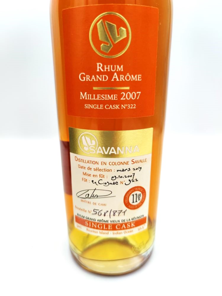 Savanna SC 2007 11yo 50,3% cask#322 Rhum Grand Arome label