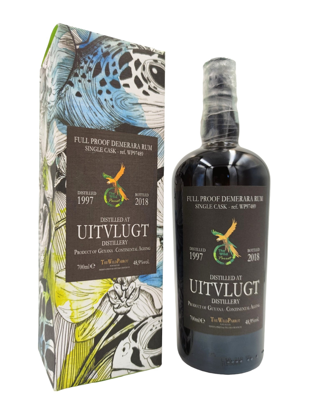 Uitvlugt 1997/2018 21yo 48,9% Guyana cask#WP97489 - The Wild Parrot