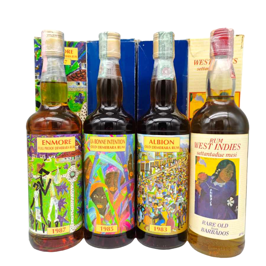 Velier Collection 4 bottles - West Indies, La Bonne Intention, Enmore, Albion